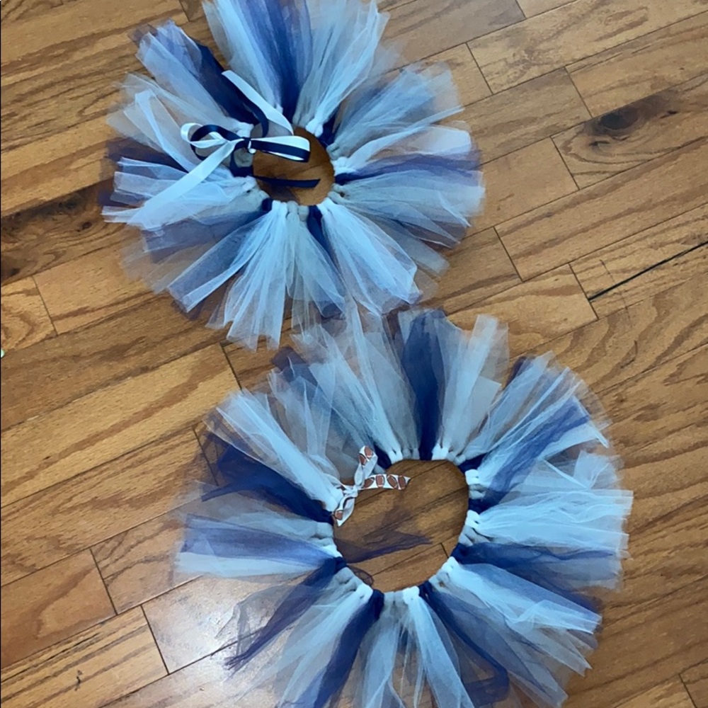 Dallas Cowboy Colors Tutu small/med w Headband Bow